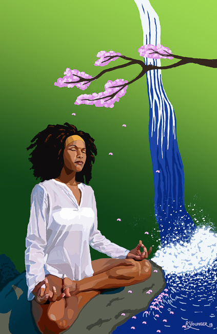 <p style="text-align: center;">Sustah Girl Meditating - 2013</p>