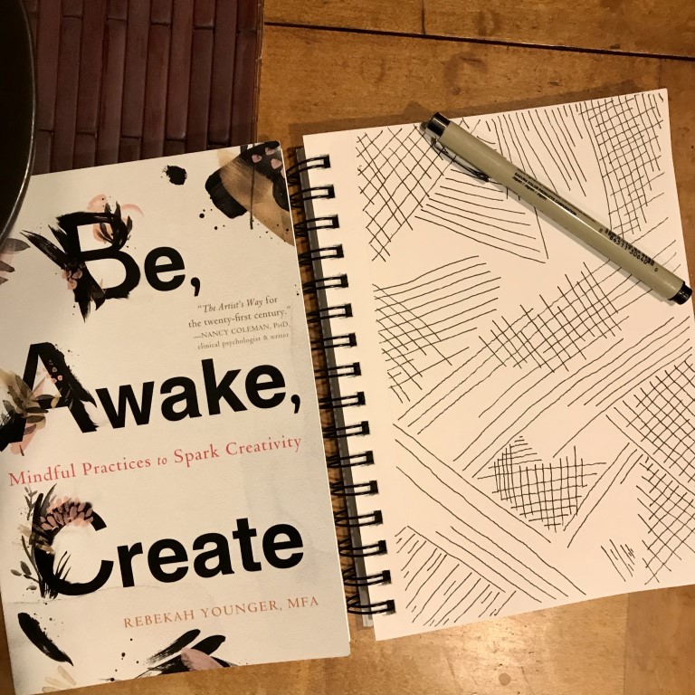 Be, Awake, Create cover and sketchbook